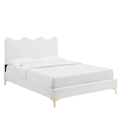 Modway Current Performance Velvet Twin Platform Bed