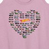 Women's - Hot Wheels - Valentine's Hot Wheels Heart Graphic Racerback Tank - 2 of 4