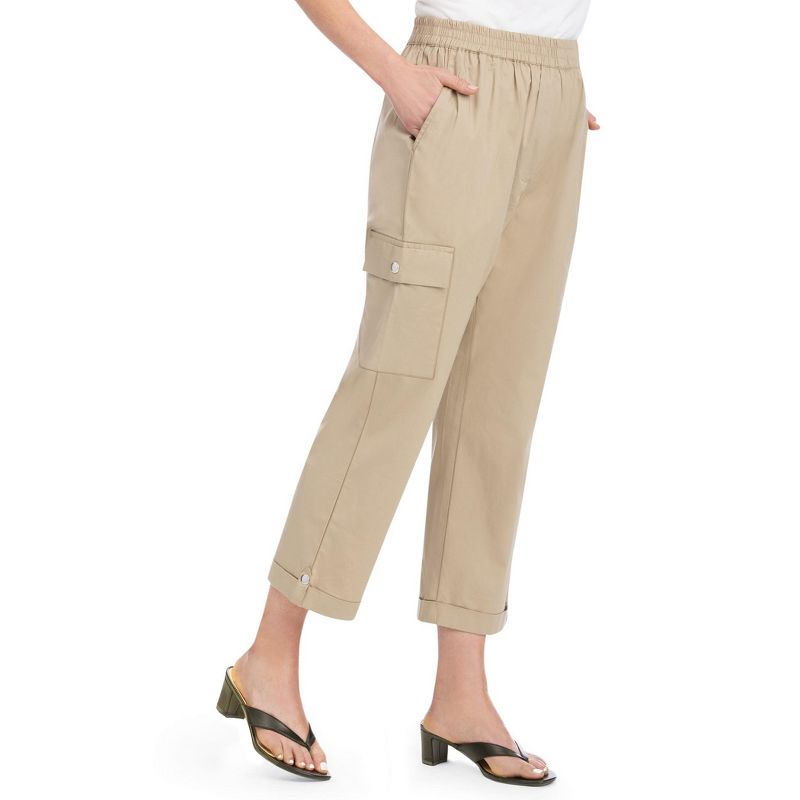 Collections Etc Cargo Pocket Capris, 4 of 6