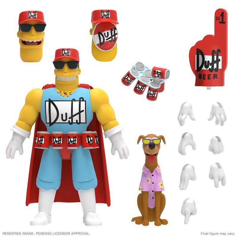 Duffman 7-inch Scale I The Simpsons Ultimates I Super7 Action figures, 4 of 5