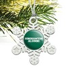 Binghamton University Bearcats Alumn Metal Snowflake Christmas Tree Holiday Ornament - 2 of 3