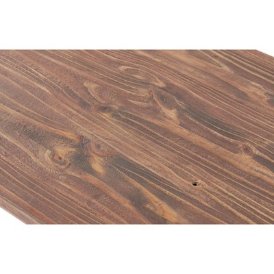 Adam 52" Black and Natural Solid Wood Storage Bench