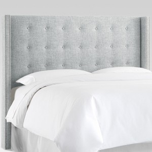 Nail Button Tufted Wingback Headboard (Queen) Pumice - Threshold