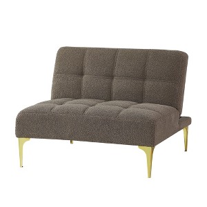 NicBex Single Sofa Bed Convertible Futon Sofa with Gold Metal Legs for Apartments or Studios - 1 of 4