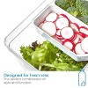 iDESIGN Large Tall Produce Storage Bin with Movable Divider The Fresh Collection Clear Bin: Plastic Kitchen Cabinet Organizer - 4 of 4