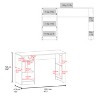 Vynxaria Computer Desk, 1 Drawer, 2 Shelves, Black - 3 of 4