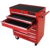 1 Package Steel 7 Drawer Rolling Tool Cart, Rolling Tool Box On Wheels, Lockable Home Repair Tool Storage Organizer, Mechanic Tool Box, Garage,red - 3 of 4