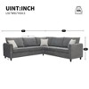 91*91" Modern Upholstered Living Room Sectional Sofa, L Shape Furniture Couch with 3 Pillows - 3 of 3