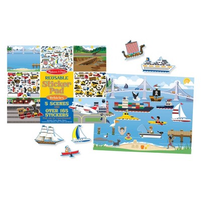 Melissa & Doug Reusable Vehicles Sticker Pad - 165+ Reusable Stickers