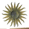 Olivia & May 35" Metal Sunburst Distressed Indoor Outdoor Wall Decor with CopperLike Accents and Grooves: Vertical, Modern Eclectic Art - 3 of 4