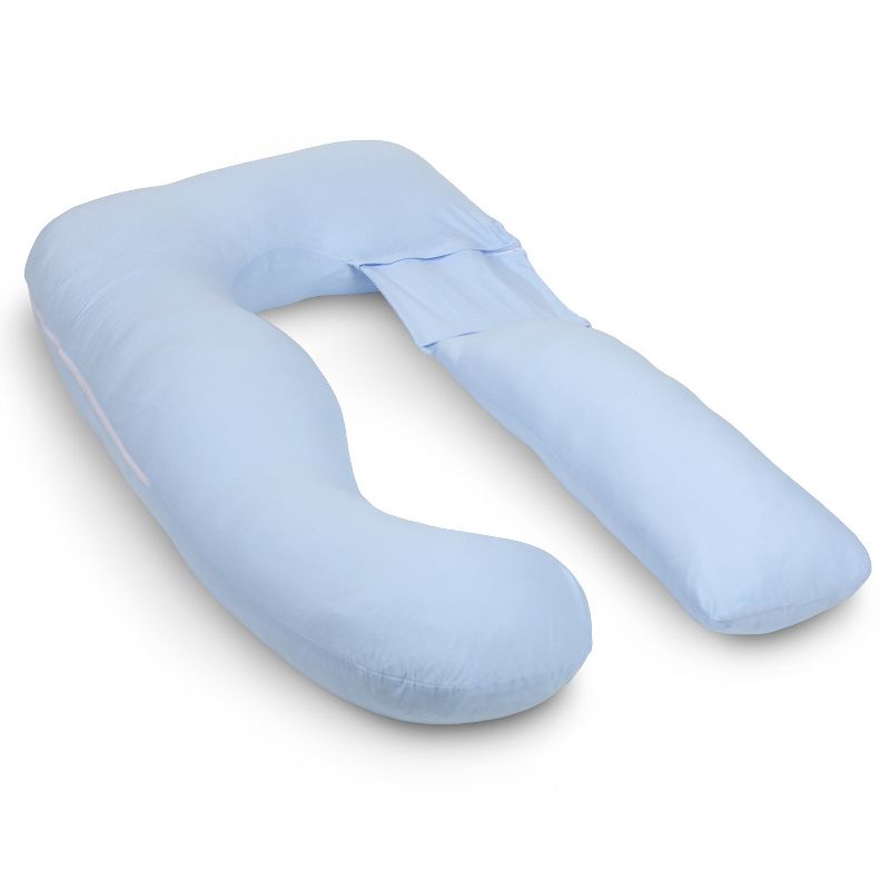 PharMeDoc Pregnancy Pillow, U-Shape Full Body Maternity Pillow, Jersey Cotton Cover, 1 of 10
