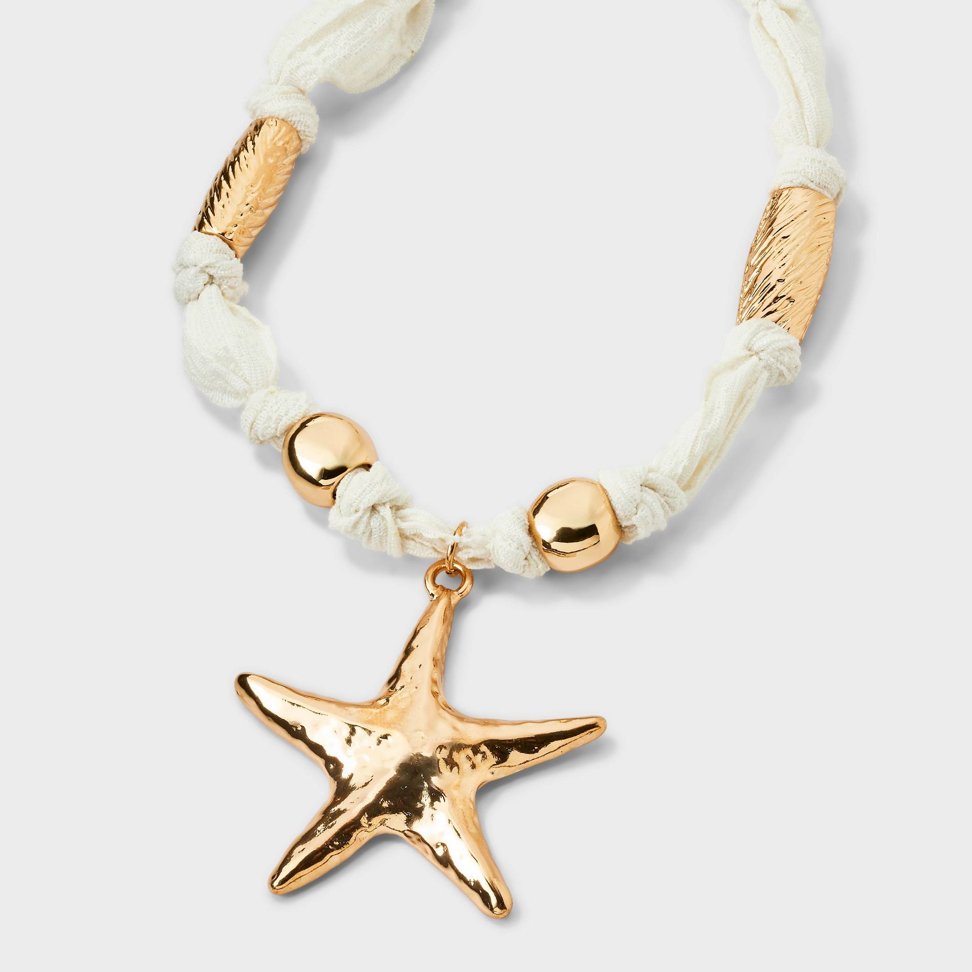 Trim and Starfish Charm Necklace - Universal Thread™ Ivory