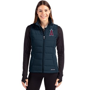 Los Angeles Angels Cutter & Buck Evoke Hybrid Softshell Recycled Womens Full Zip Vest - 1 of 1