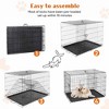 AZL1 Life Concept Pet Crates and Houses Pet 42 Double Door Foldable Cage with Removable Tray and Adjustable Divider Premium, Black, 42.1"*26.7"*28.7" - 4 of 4