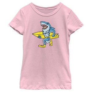 Girl's Fortnite Agent Jones Surfer Shark T-Shirt - 1 of 4