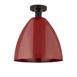 Plymouth Dome - 1 Light Semi-Flush Mount In Industrial Style-14.75 Inches Tall and 12 Inches Wide - 1 of 1