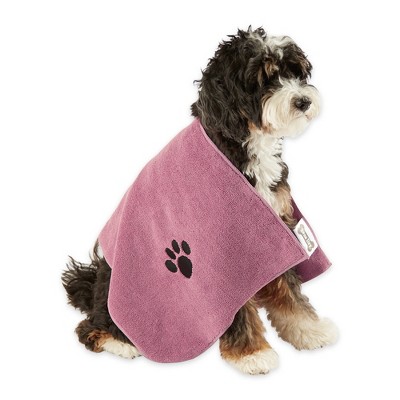 Bone Dry Embroidered Microfiber Pet Towel, Set 3 Piece, Rose, Small