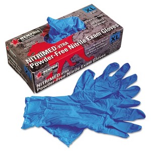 Memphis Nitri-Med Disposable Nitrile Gloves Blue Extra Large 100/Box 6012XL - 1 of 1