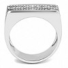 Slickblue Men's Clear CZ Stainless Steel Ring - Polished Unplated Band for Wedding, Anniversary & Casual Wear, Size 8-13 - 3 of 4