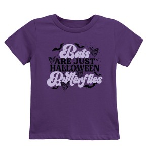 Bats Are Just Halloween Butterflies - Youth Short Sleeve Graphic T-Shirt and Toddler Short Sleeve Graphic T-Shirt - 1 of 3