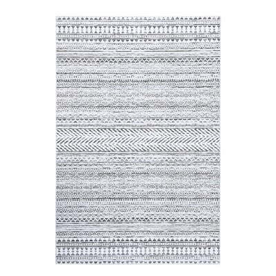 Stylish Chenille Line Pattern Rug, Foldable & Washable, Non-Slip, Kid & Pet Friendly, Durable Edges for Modern Living