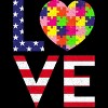 Women's Design By Humans July 4th Love Flag With Puzzle Heart By Ujangkasep Racerback Tank Top - 2 of 2