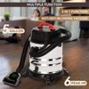 Topteng 5 Gallon Steel Stainless Wet/Dry Canister Vac Shop Vacuum Cleaner 1800W - 3 of 4