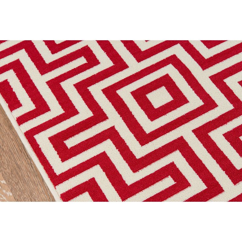4&#39;x6&#39; Geometric Woven Accent Rug Red - Momeni, 4 of 7