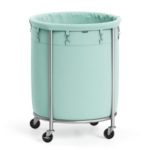 Laundry Hamper with Wheels Round Rolling Laundry Sorter Laundry Cart with Removable Bag - 1 of 4