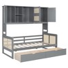 TIRAMISUBEST Twin/Full Size Daybed With 2 Storage Drawers and All-in-One Cabinet, Wooden Daybed Frame Sofa Bed with Storage Shelves and Slats Support - 4 of 4