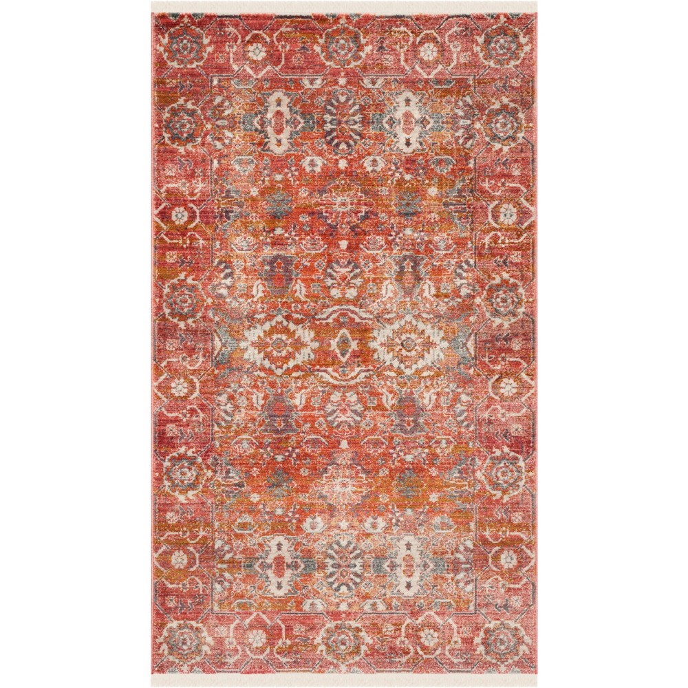 6'x9' Medallion Loomed Area Rug Red/Orange - Safavieh