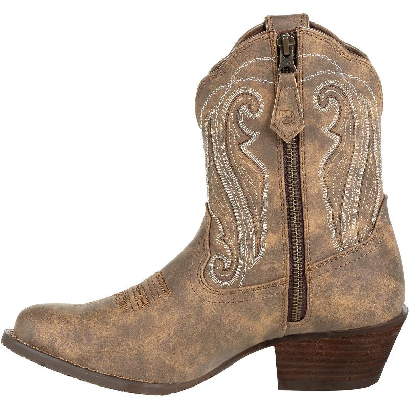 Women's Durango Distressed Shortie Western Boot, DRD0372, Brown, 5 of 8
