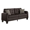 NicBex 72.25 Inch Tufted Detail Loveseat Sofa,2-Seater Sofa with 2 Pillows for Living Room,Small Space,Office,Apartment,Brown - 3 of 4