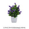 Unique Bargains Artificial Plants Lily Flower Bonsai Arrangement Plastic 3.74"x3.74"x10.63" 1 Pc - 3 of 4
