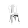 IHOMEADORE 18Inch High Gloss White Industrial Metal Dining Chairs set of 2 - 3 of 4