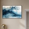 Art Remedy Inked Waves Blue Abstract Wall Art Framed - 2 of 4