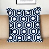 HomeRoots 20" X 20" Blue Geometric Cotton Zippered Pillow - 2 of 4