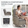 Buenhomino Patio Swivel Chairs Set of 2 and Side Table, Outdoor Swivel Rocker Chairs with High Back and Thick Cushions, Wicker Patio Furniture Set - 4 of 4