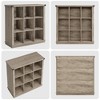 9 Cube Storage Organizer Bookshelf, 4-Tier Farmhouse Horizontal Bookcase, 37.4” Wood Shelf for Entryway & Living Room - 2 of 4