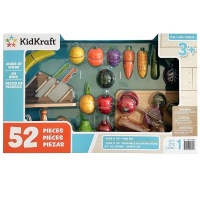 KidKraft Chop It Up 52-Piece Wooden Play Food Set