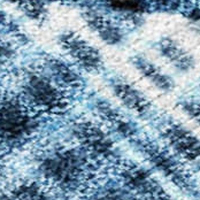 HomeRoots 8' X 10' Blue And Ivory Abstract Washable Indoor Outdoor Area Rug