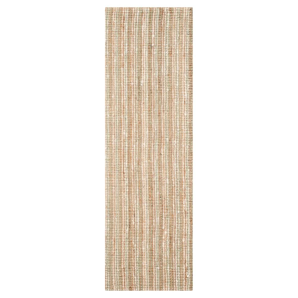 2'6inx8' Runner Serena Natural Fiber Sage/Natural - Safavieh