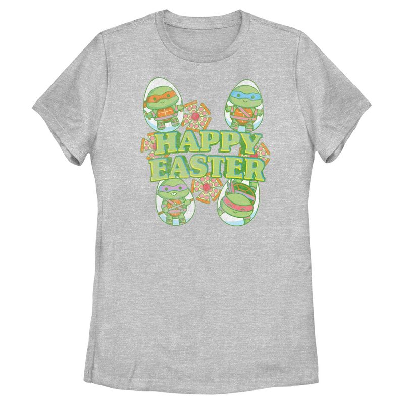 Women's Teenage Mutant Ninja Turtles Happy Easter Cute Best Friends T-Shirt, 1 of 5