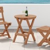 WestinTrends Malibu HDPE Outdoor 24.5 Inch Round Portable Folding Patio Dining Table - 2 of 4