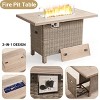 Probe Hues 55,000 BTU Propane Outdoor Fire Pit Table with Safe & Easy Ignition - 2 of 3