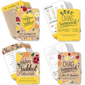 Big Dot of Happiness Sukkot - 4 Sukkah Holiday Games - 10 Cards Each - Gamerific Bundle - 1 of 4