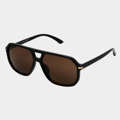 Women's Plastic Aviator Sunglasses - Universal Thread Black: UV Protection, Polycarbonate Lens, Medium Fit - image 2
