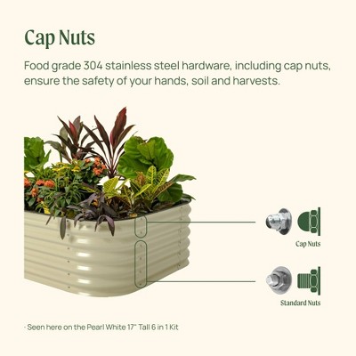Terra Cotta Modular Metal Outdoor Raised Garden Bed 42"x42"x17"