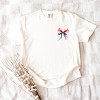 Simply Sage Market Patriotic Bow Star Coquette Garment Dyed Tee - 2 of 4