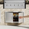 VEVOR BBQ Access Door, 36W x 21H Inch Double Outdoor Kitchen Door, Stainless Steel Flush Mount Door, Wall Vertical Door with Handles, for BBQ Island - 2 of 4